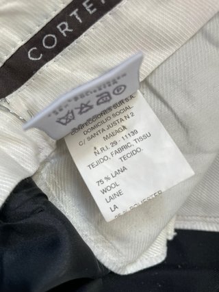Pantalón Cortefiel Pinzas Talla 50 Negro