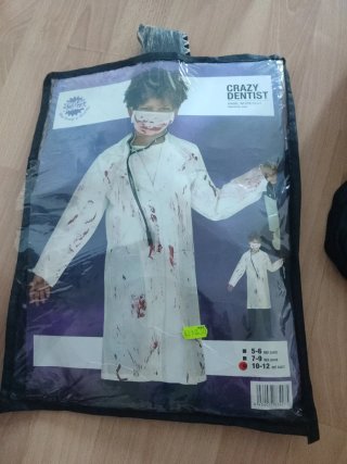 Disfraz Dentista Loco Talla 10-12 Se regala cuchil