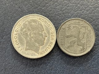 Monedas Belgas 2ª Guerra Mundial