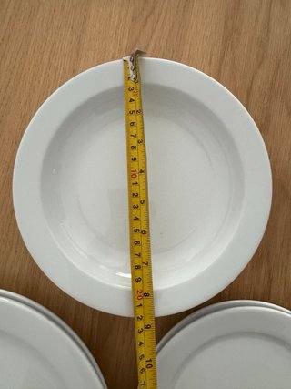 Vajilla porcelana blanca 6 piezas
