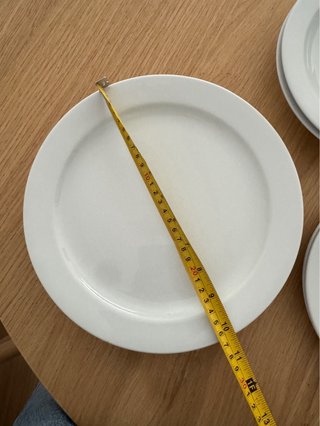 Vajilla porcelana blanca 6 piezas