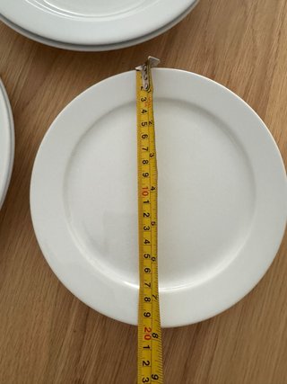 Vajilla porcelana blanca 6 piezas