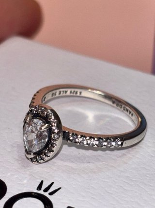 Anillo Pandora Corazón Pera Circonitas