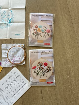 Lote bordado DIY flores y plantas