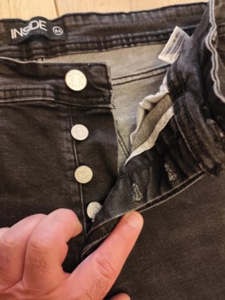 Pantalón vaquero negro Inside Talla XL