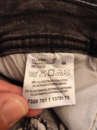 Pantalón vaquero negro Inside Talla XL