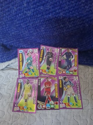 Lote de 6 cromos de fútbol Porterazo