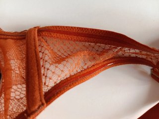 Sujetador naranja con encaje