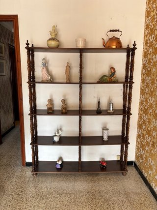 Estantería madera maciza balustres torneados