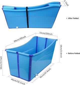 Bañera Plegable Grande Azul