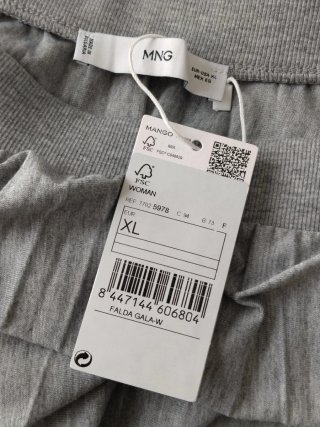 Mango: falda punto plisada - XL-