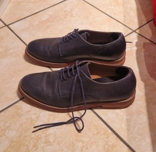 Scarpe uomo in pelle blu