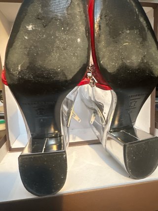 Botines Irreverente tacón transparente pedrería
