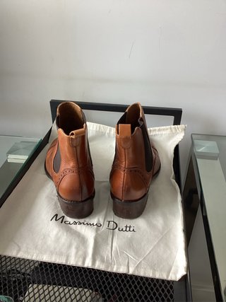 Botines de piel Massimo Dutti Marrones Talla 35