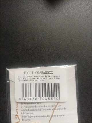 Cadena con letra G de Singularu