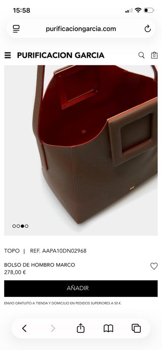 Bolso de Hombro Purificación García Marrón