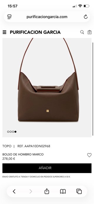 Bolso de Hombro Purificación García Marrón