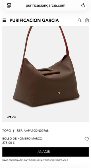 Bolso de Hombro Purificación García Marrón