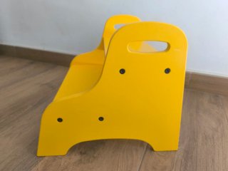 Taburete escalón madera Trogen amarillo