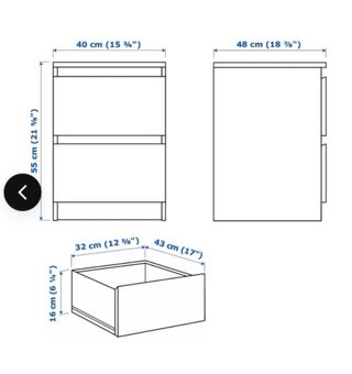 Mesita de noche Ikea blanca
