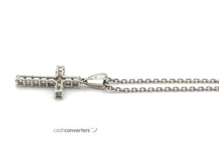 cadena oro 18k con piedra con circonita 24cm