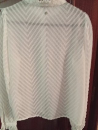 Blusa Victoriana Blanca Talla 38