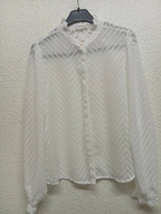 Blusa Victoriana Blanca Talla 38
