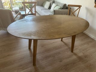 Mesa de comedor de madera 160x95.5 cm