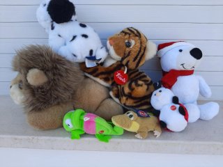 Lotto 7 peluche Trudi: 4 medi, 3 piccoli