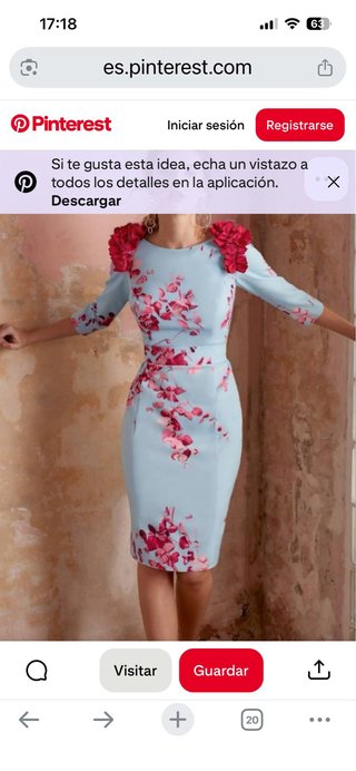Vestido cóctel beige y rojo
