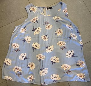 Camicia donna Zizzi fantasia floreale azzurra TG 5
