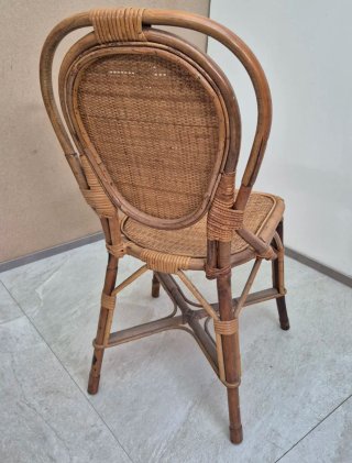Sedia vintage rattan anni '50