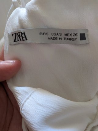 Vestido Zara Blanco Verano Talla S