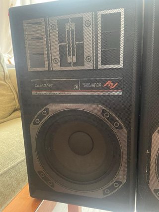 2 Altavoces Quasar Negros y Plateados