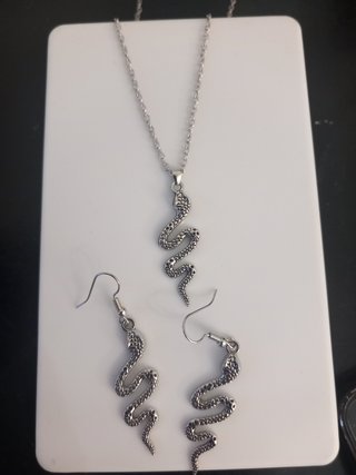 Conjunto Joyería Serpiente Plata