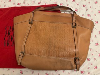 Bolso Carolina Herrera Cuero Camel