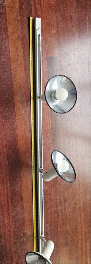 Carril de techo y luminarias 2m + 5 focos
