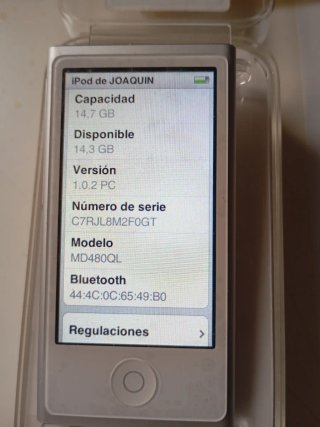 Apple iPod Nano 7ª Gen 16GB Plata