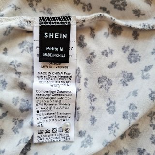 Vestido Shein estampado midi