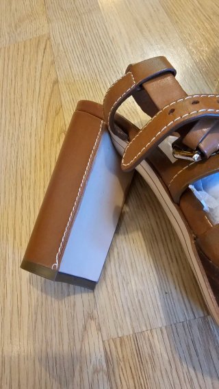 Sandalias Massimo Dutti Tacón Marrón