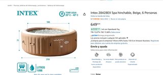 Spa Jacuzzi Intex con Carpa/Pergola y Accesorios