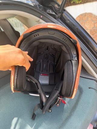 Casco de moto scooter con estampado de cactus