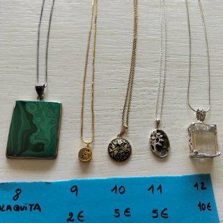 Joyas y bisutería, Plata, Ópalos, Malaquita