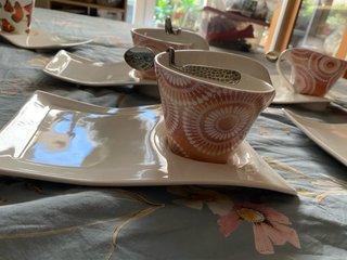 Juego 4 Tazas con Plato y Cuchara Villeroy