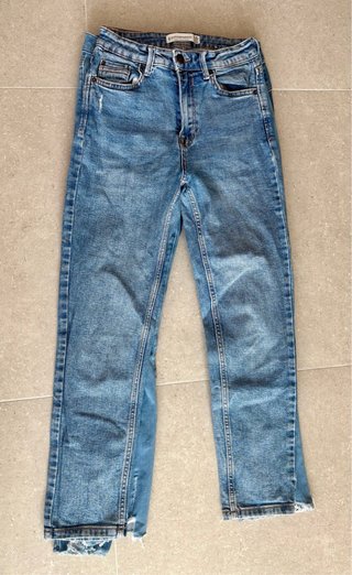 Lote de 5 pantalones vaqueros elásticos. T 36.