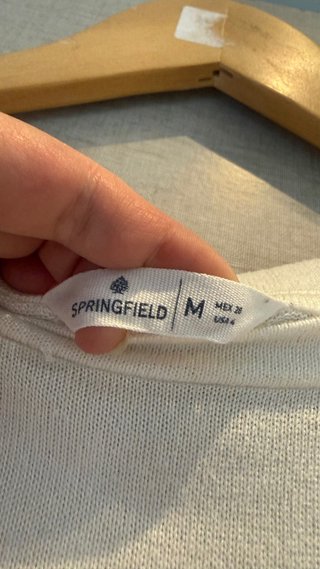 Camiseta Springfield perlas blanca Talla M