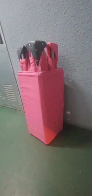 Cuna de viaje rosa