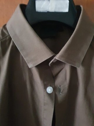 3 camicie uomo - grigio chiaro / bianca / marrone