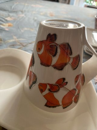 Taza Villeroy & Boch con plato y cuchara