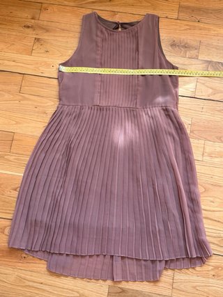 Vestido rosa palo plisado de Coctel / Eventos